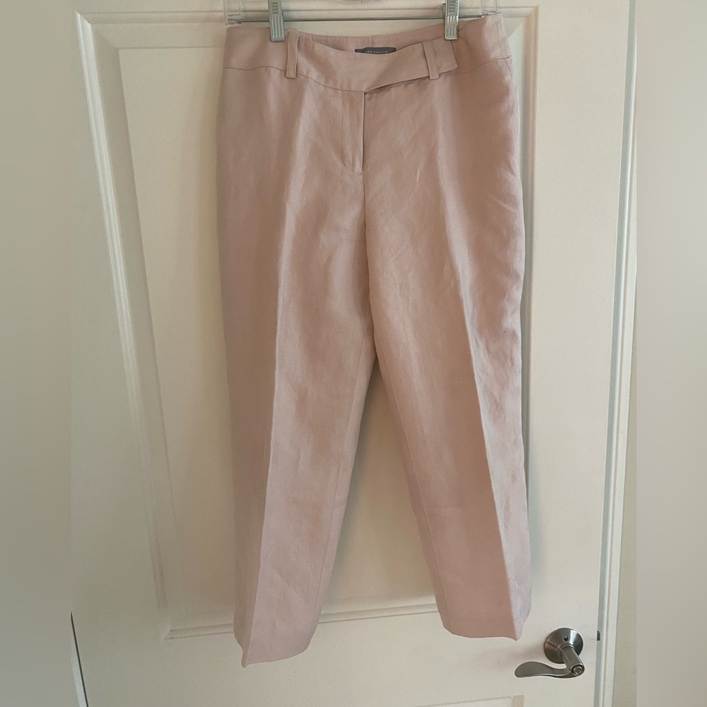 Ann Taylor Blush Pink Women's Capri linen Trousers